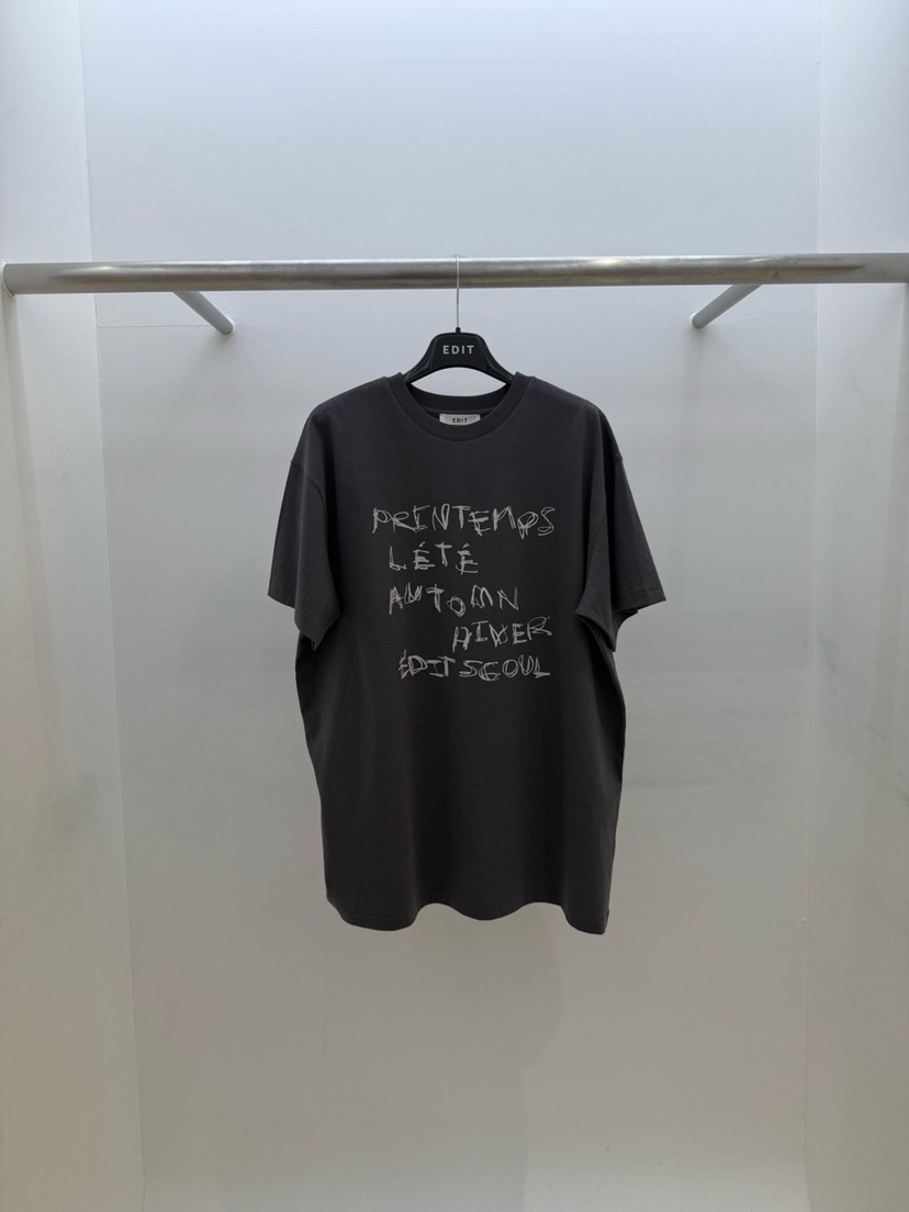 EDIT東大門代購女裝新品推薦職業26春季時尚熱賣人氣休閑T恤EDITT恤圖色4墨色