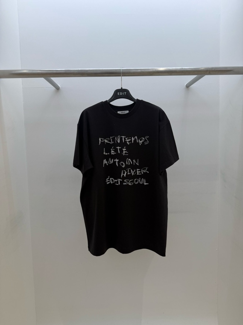 EDIT東大門代購女裝新品推薦職業26春季時尚熱賣人氣休閑T恤EDITT恤圖色5黑色