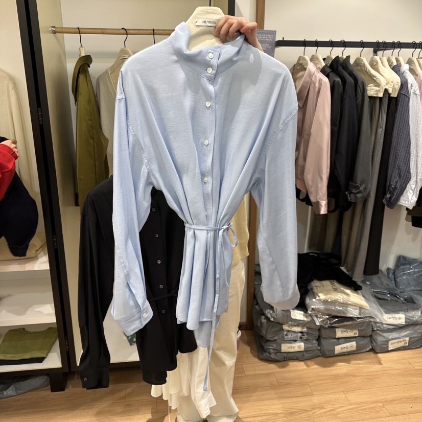 MUYBIEN東大門代購女士新品休閑人氣26春季時尚襯衫蕾絲衫MUYBIEN襯衫/蕾絲衫圖色2