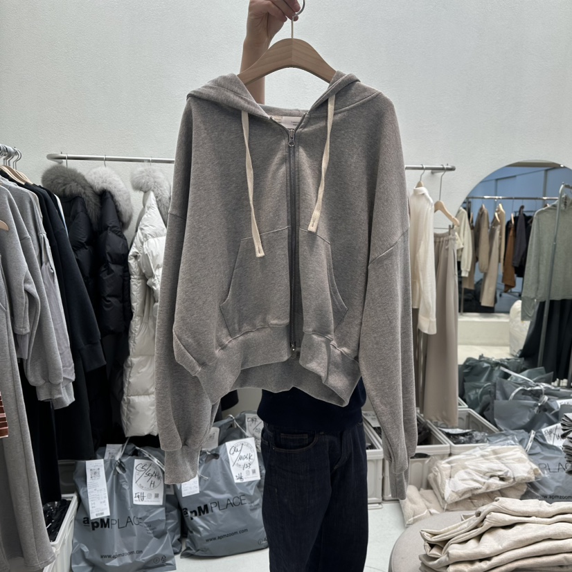 HUMMING BIRD東大門實拍女裝新款休閑26春季衛衣拉鏈連帽HUMMING BIRD衛衣圖色1