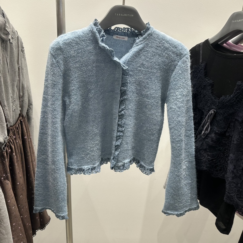 TARABY MOTION東大門代購女裝新品26春季針織衫蕾絲開衫TARABY MOTION針織衫圖色1