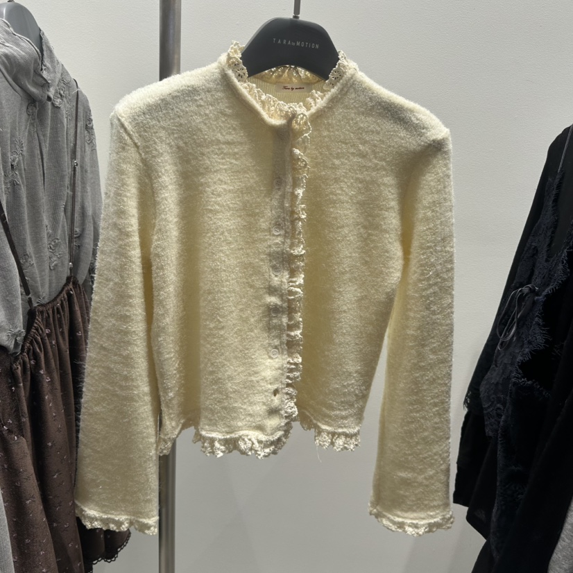 TARABY MOTION東大門代購女裝新品26春季針織衫蕾絲開衫TARABY MOTION針織衫圖色2