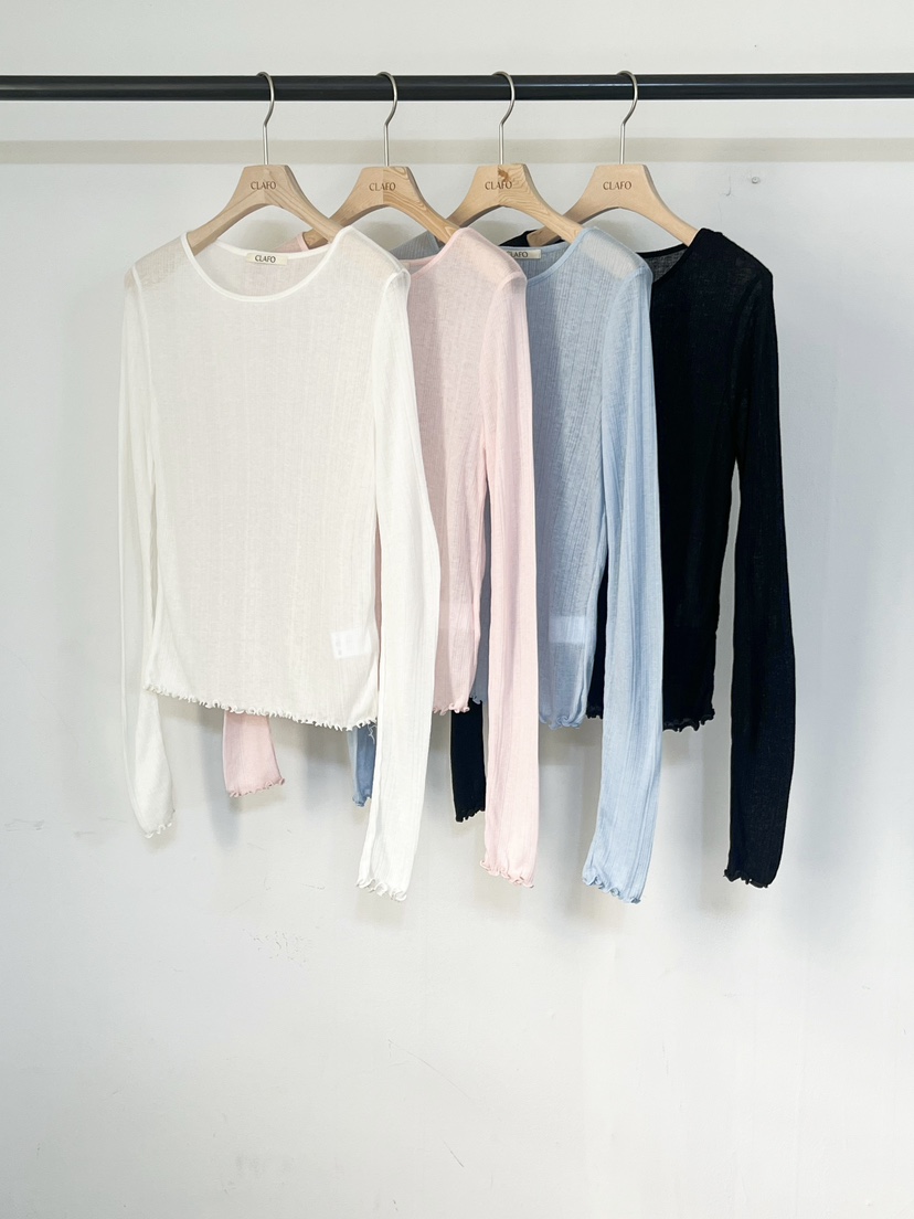 CLAFO韓國代購女裝新品休閑熱賣26春季人氣時尚推薦長袖T恤CLAFO長袖T恤