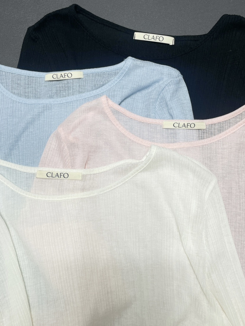 CLAFO韓國代購女裝新品休閑熱賣26春季人氣時尚推薦長袖T恤CLAFO長袖T恤