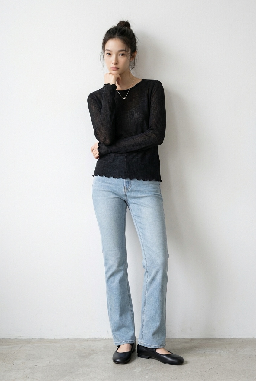 CLAFO韓國代購女裝新品休閑熱賣26春季人氣時尚推薦長袖T恤CLAFO長袖T恤