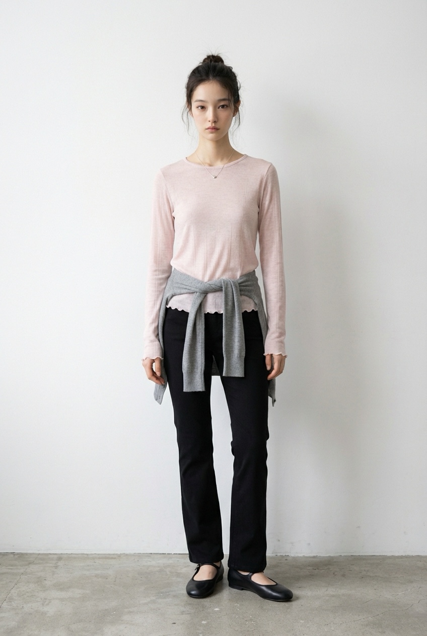 CLAFO韓國代購女裝新品休閑熱賣26春季人氣時尚推薦長袖T恤CLAFO長袖T恤