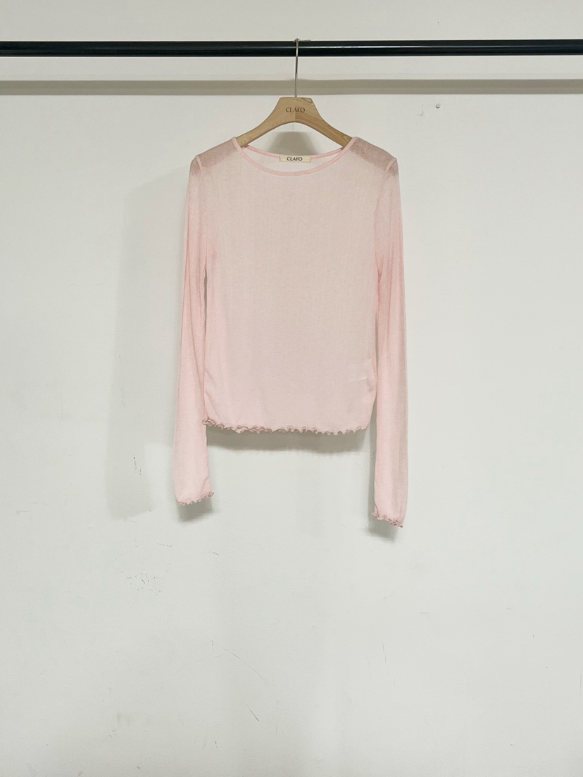 CLAFO韓國代購女裝新品休閑熱賣26春季人氣時尚推薦長袖T恤CLAFO長袖T恤圖色2