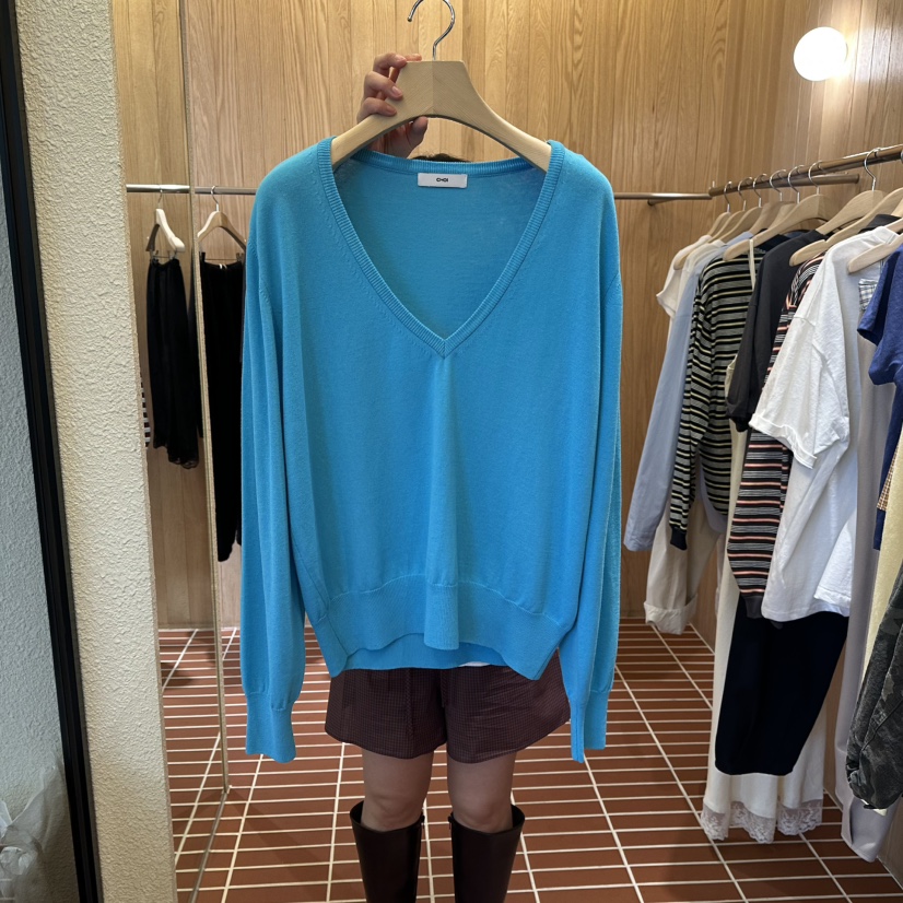 CHOI-L東大門代購女裝新品人氣職業休閑26春季針織衫V領CHOI針織衫圖色4