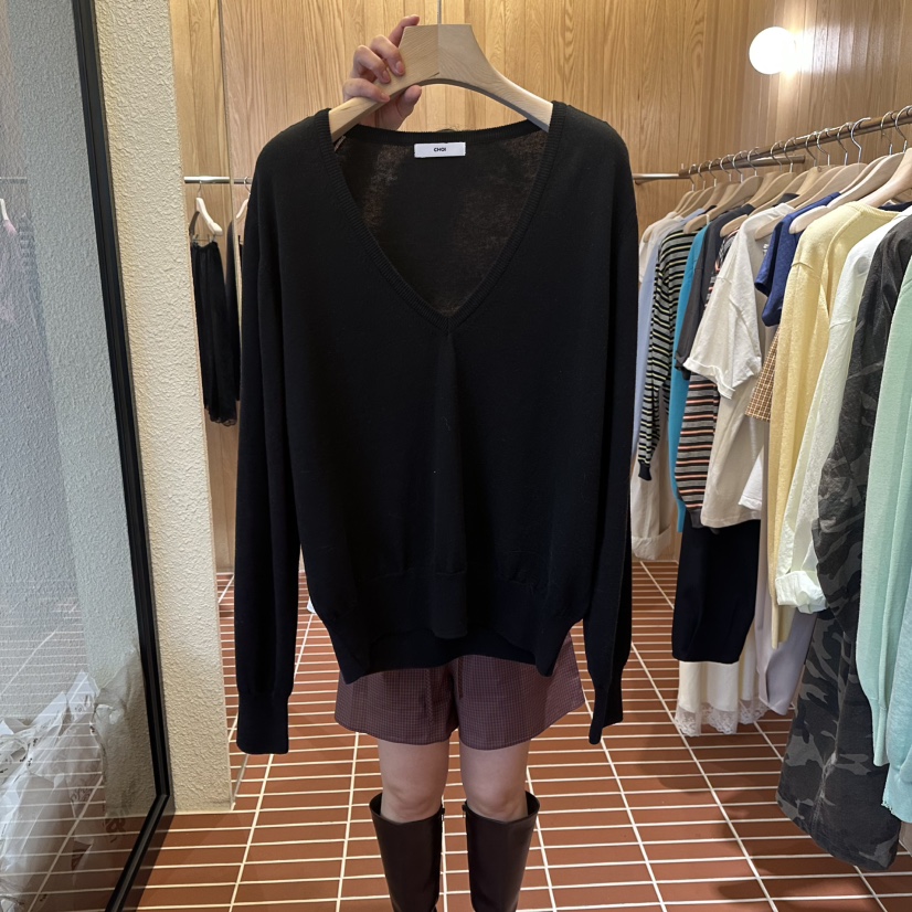CHOI-L東大門代購女裝新品人氣職業休閑26春季針織衫V領CHOI針織衫圖色5