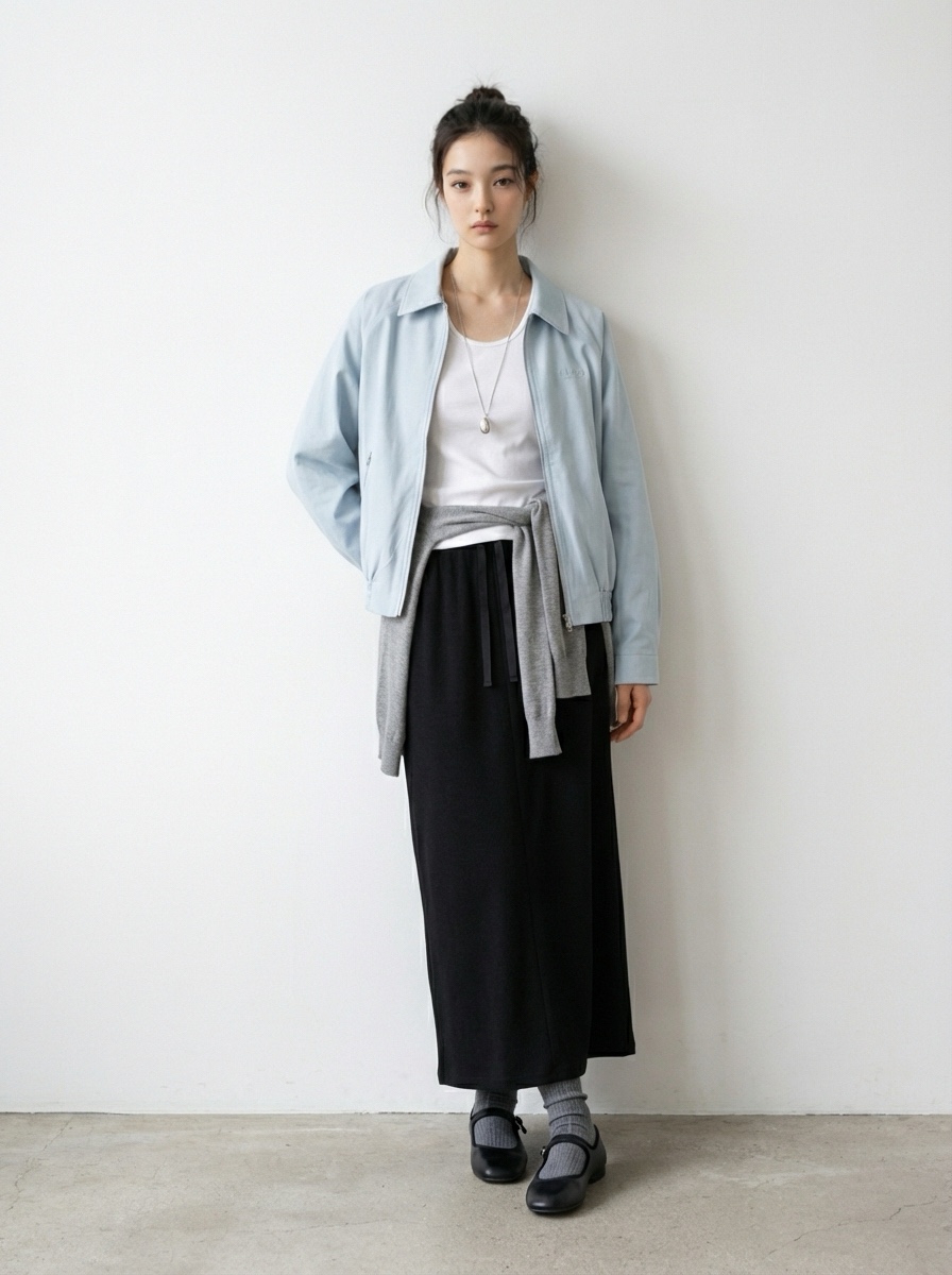 CLAFO韓國直郵女裝新品休閑時尚人氣26春季職業熱賣長裙柔軟CLAFO長裙