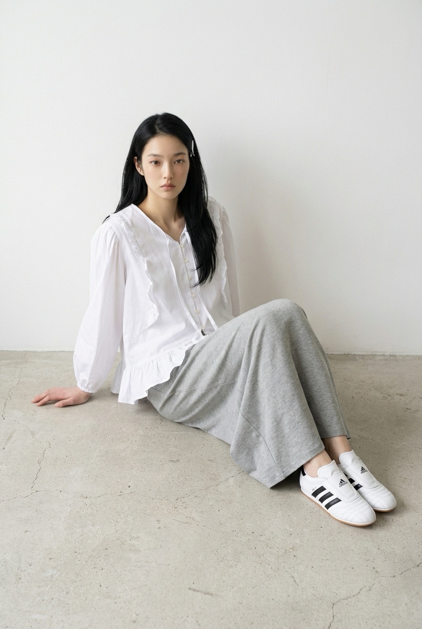 CLAFO韓國直郵女裝新品休閑時尚人氣26春季職業熱賣長裙柔軟CLAFO長裙