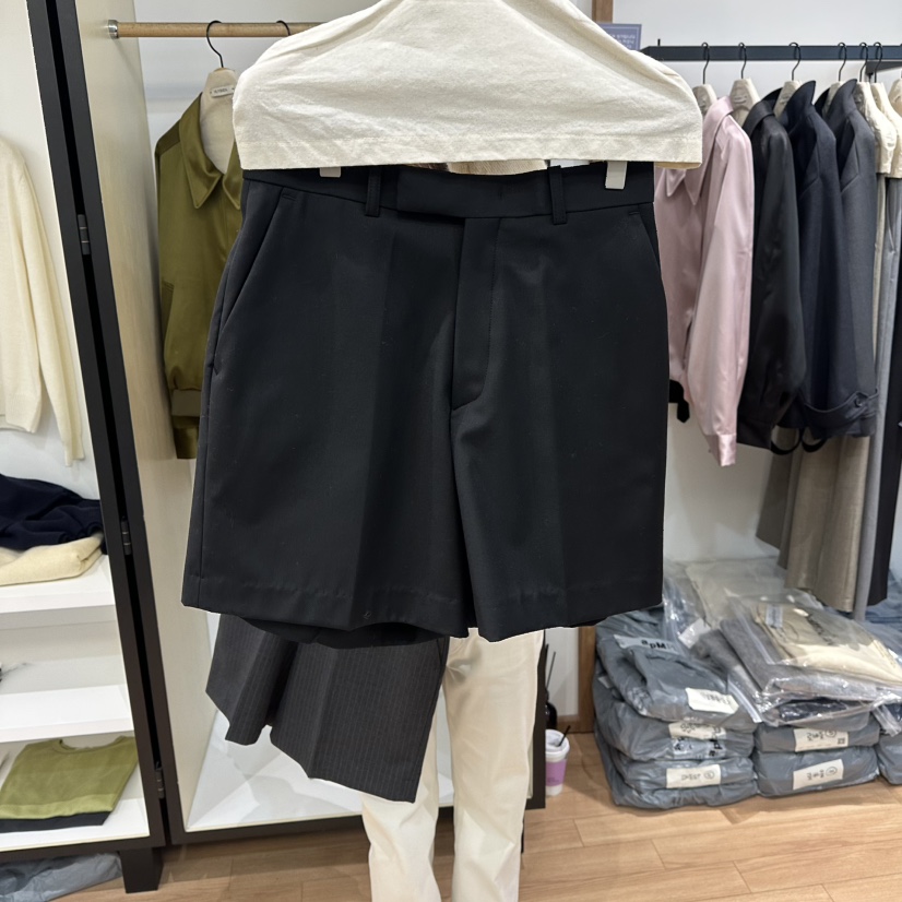 MUYBIEN韓國直郵女士新款人氣職業推薦時尚休閑26春季短褲MUYBIEN短褲圖色1純黑