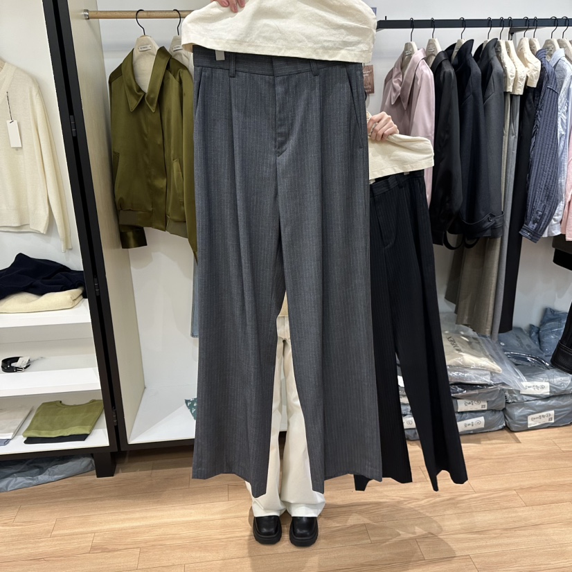 MUYBIEN東大門實拍女裝新款26春季推薦熱賣人氣時尚休閑褲MUYBIEN休閑褲圖色2灰色