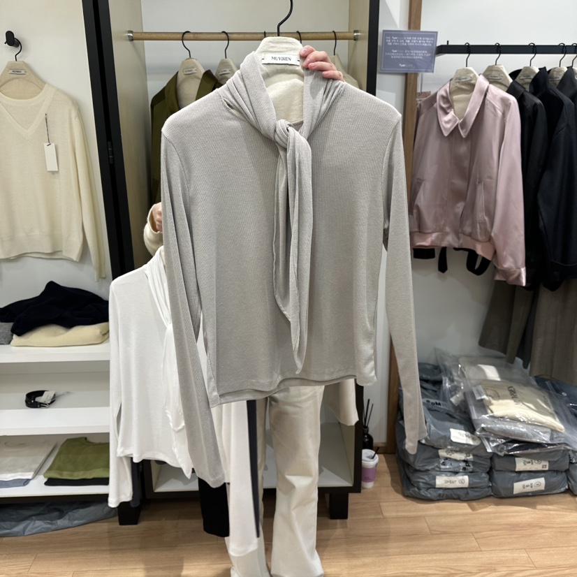 MUYBIEN東大門代購女士新品時尚熱賣人氣推薦26春季長袖T恤MUYBIEN長袖T恤圖色1