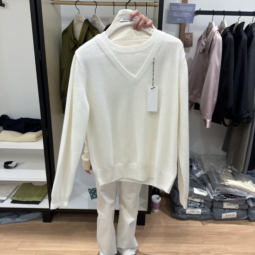 MUYBIEN韓國直郵女士新款時尚休閑職業熱賣推薦人氣針織衫MUYBIEN針織衫圖色1