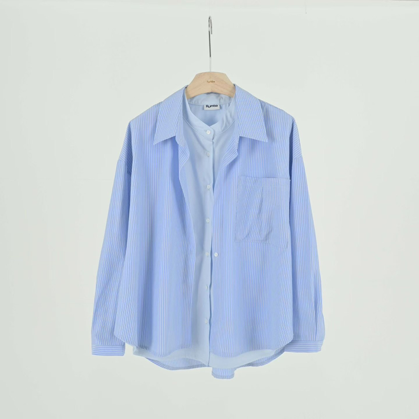 RUMBA東大門實拍女裝新款休閑推薦26春季人氣時尚襯衫蕾絲衫RUMBA襯衫/蕾絲衫圖色1