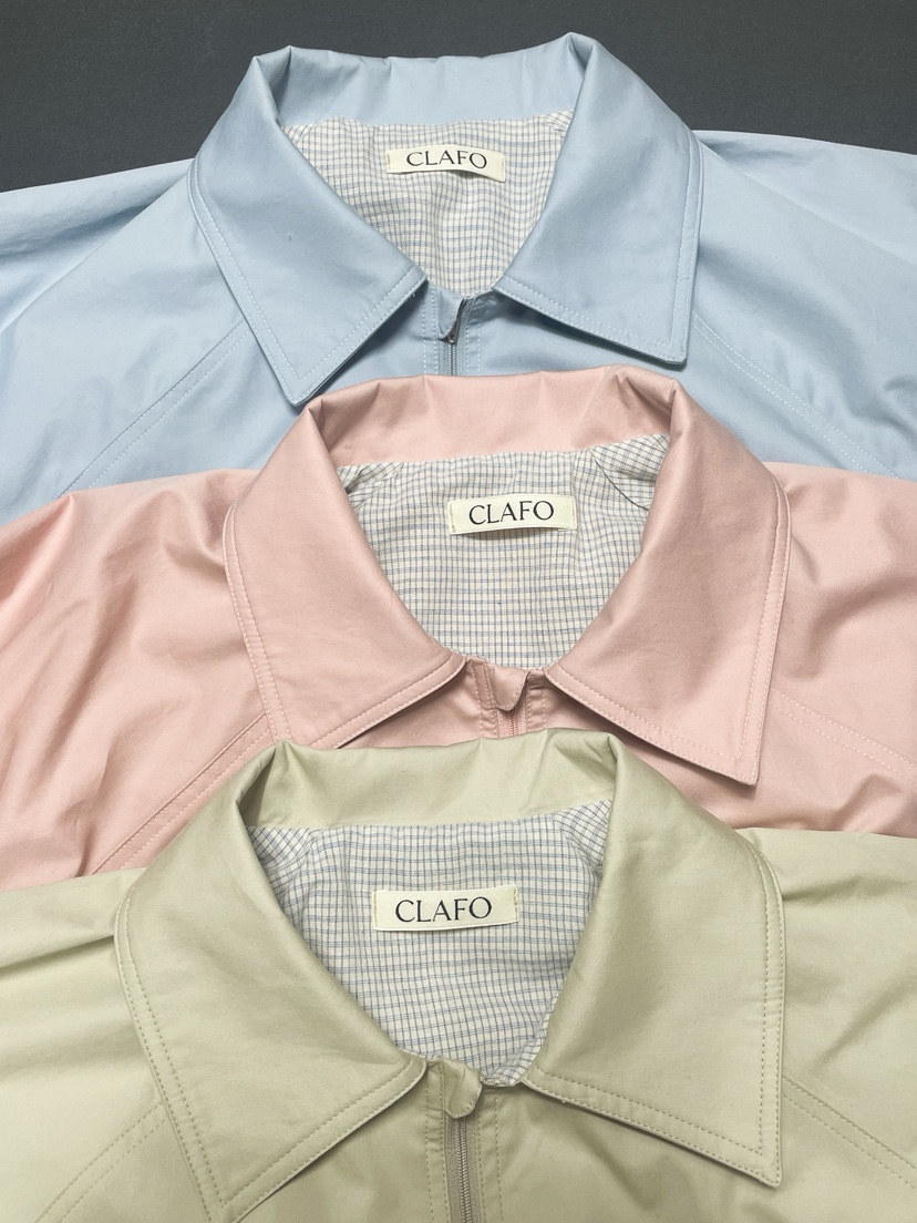 CLAFO東大門實拍女裝新品時尚26春季人氣休閑夾克格紋短款CLAFO夾克
