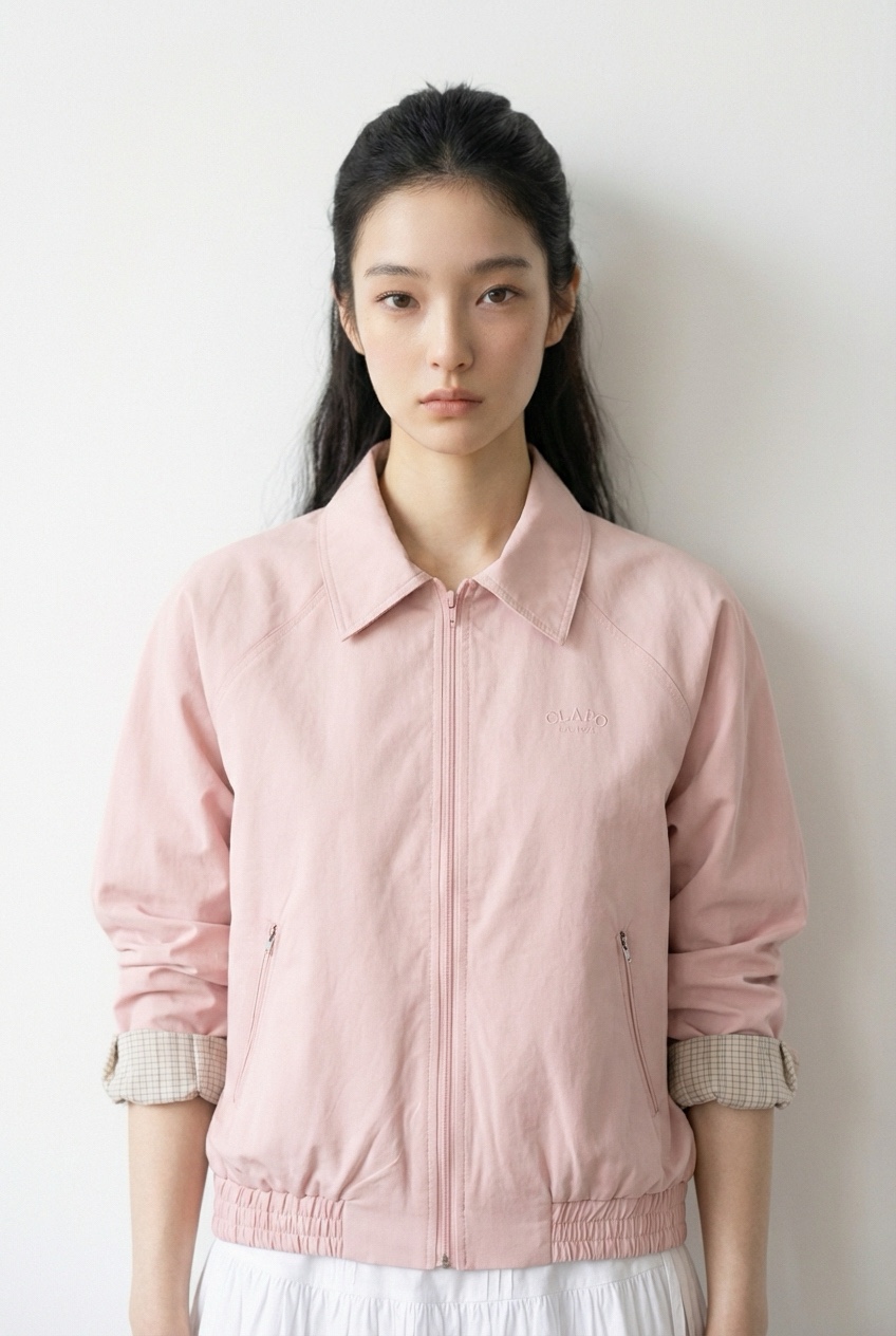 CLAFO東大門實拍女裝新品時尚26春季人氣休閑夾克格紋短款CLAFO夾克