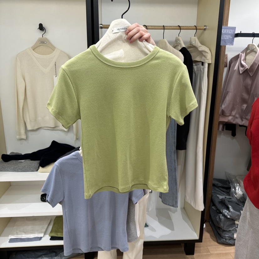 MUYBIEN東大門直郵女士新款職業休閑26春季推薦熱賣人氣T恤MUYBIENT恤圖色2