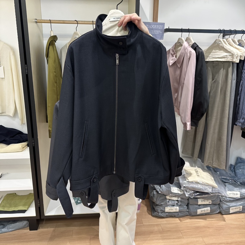 MUYBIEN韓國直郵女士新款推薦職業熱賣26春季休閑夾克高領MUYBIEN夾克圖色1深藍色
