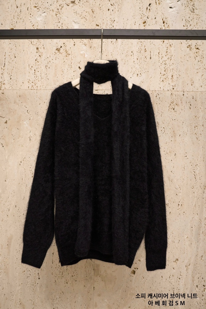 BLOSSOM韓國直郵女士新款休閑職業熱賣針織衫含圍巾V領羊絨BLOSSOM針織衫圖色4