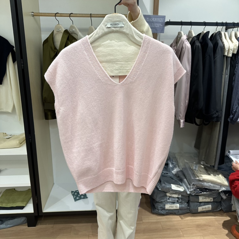 MUYBIEN韓國代購女裝新品休閑職業26春季熱賣時尚吊帶背心MUYBIEN吊帶/背心圖色1