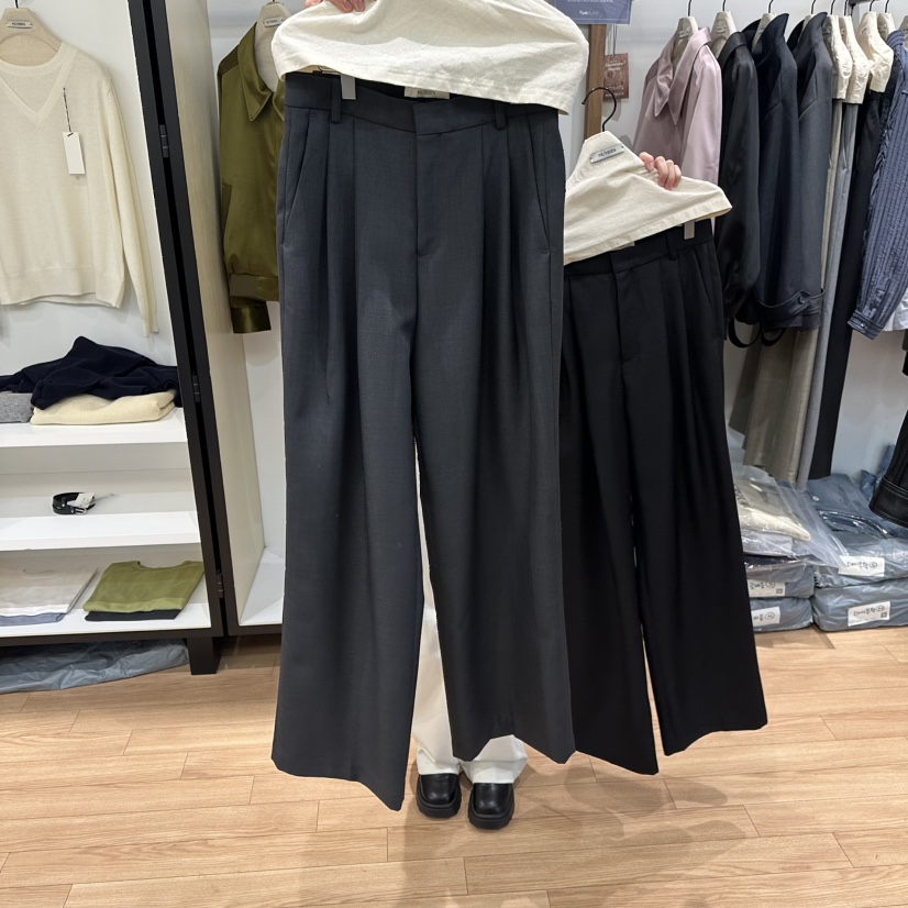 MUYBIEN韓國直郵女士新款休閑人氣熱賣26春季時尚推薦休閑褲MUYBIEN休閑褲圖色2墨色