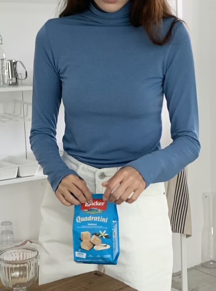 BLUSHER東大門直郵女裝新品熱賣推薦人氣時尚職業長袖T恤BLUSHER長袖T恤圖色1