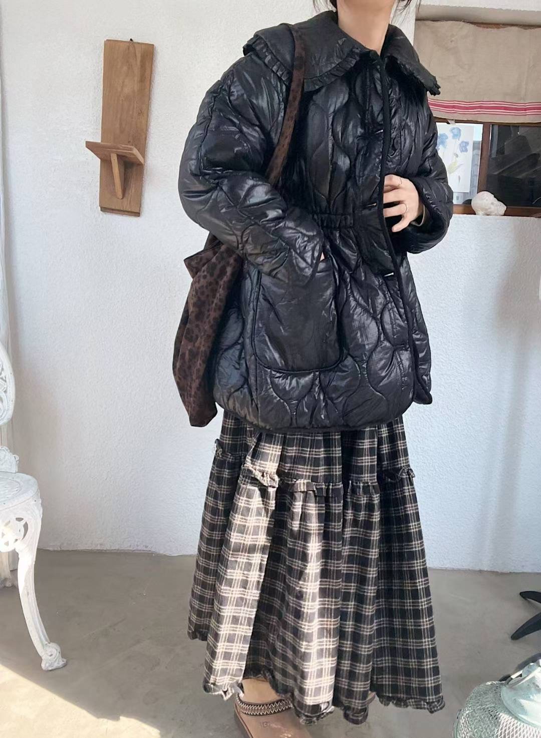 LAGRASS東大門實拍女裝新品熱賣時尚職業推薦人氣長款棉服LAGRASS長款棉服