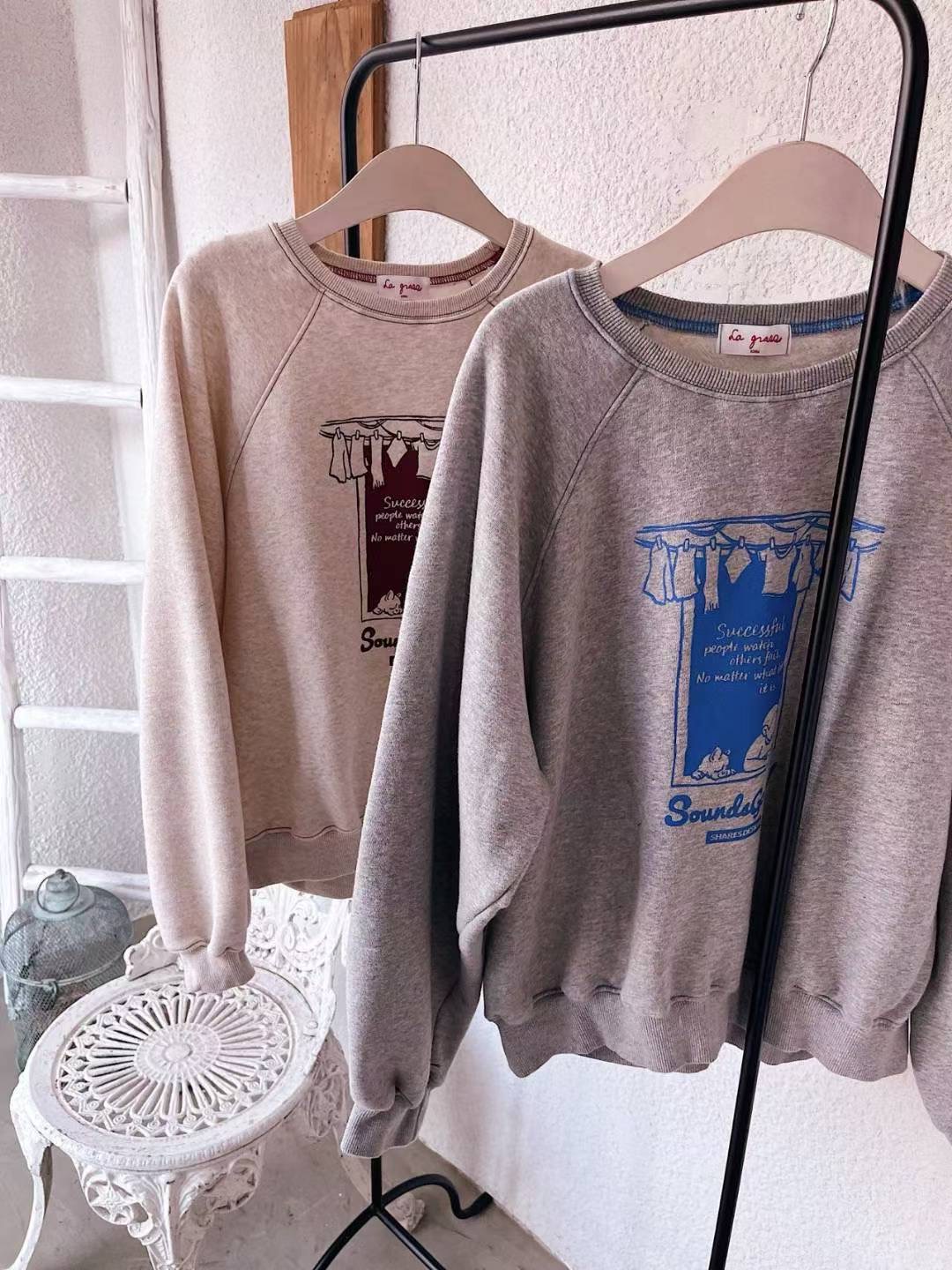 LAGRASS東大門代購女士新品職業26春夏人氣熱賣休閑真品衛衣LAGRASS衛衣