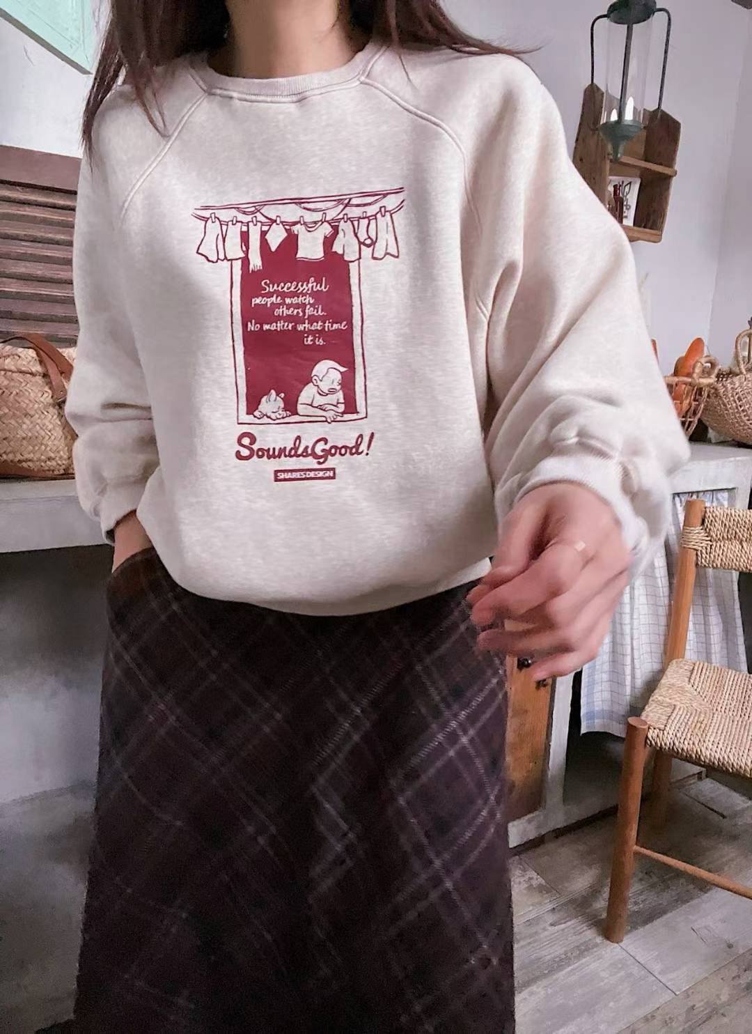 LAGRASS東大門代購女士新品職業26春夏人氣熱賣休閑真品衛衣LAGRASS衛衣圖色2