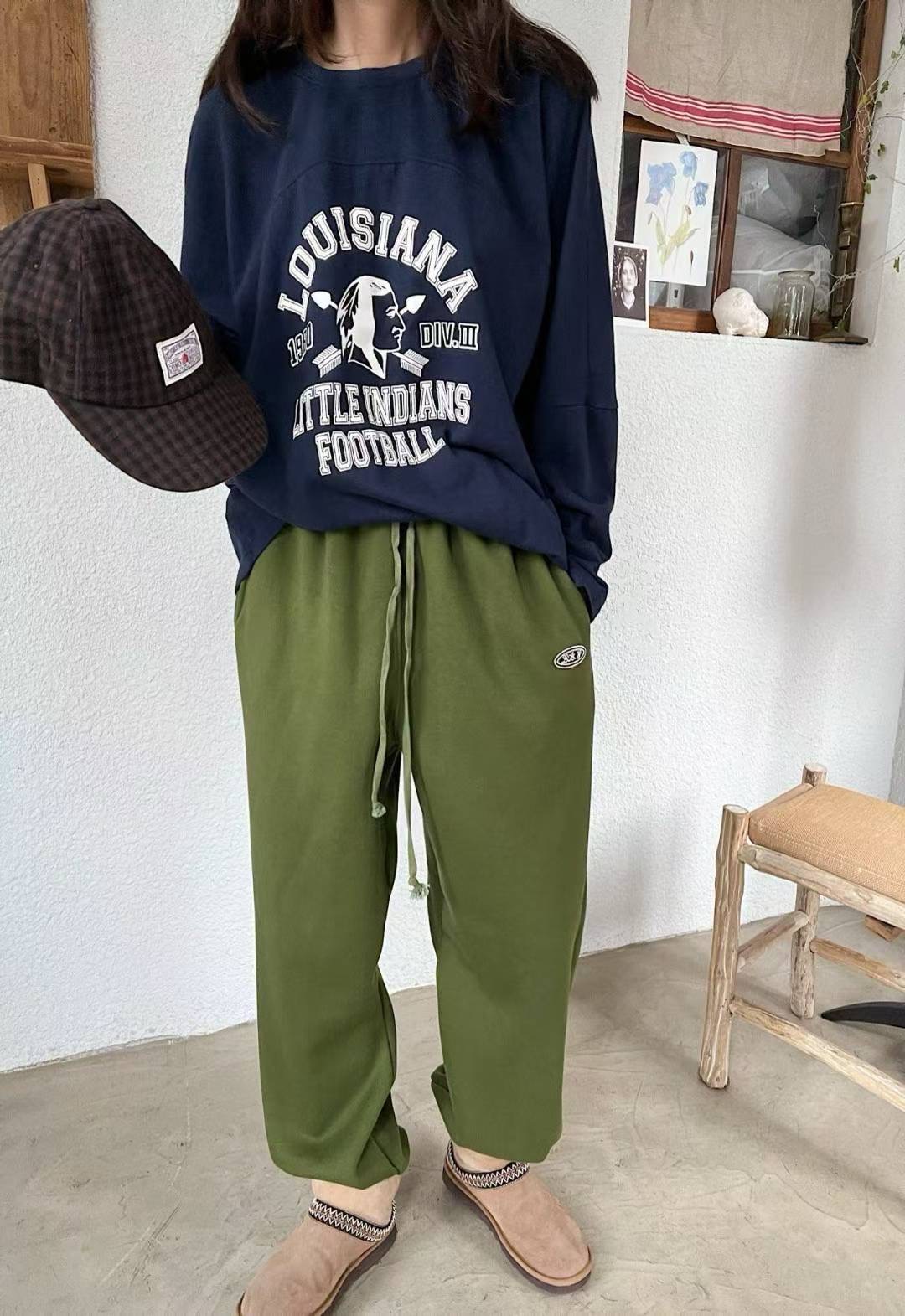 LAGRASS韓國直郵女裝新款職業26春夏熱賣真品時尚休閑褲抓絨LAGRASS休閑褲圖色1