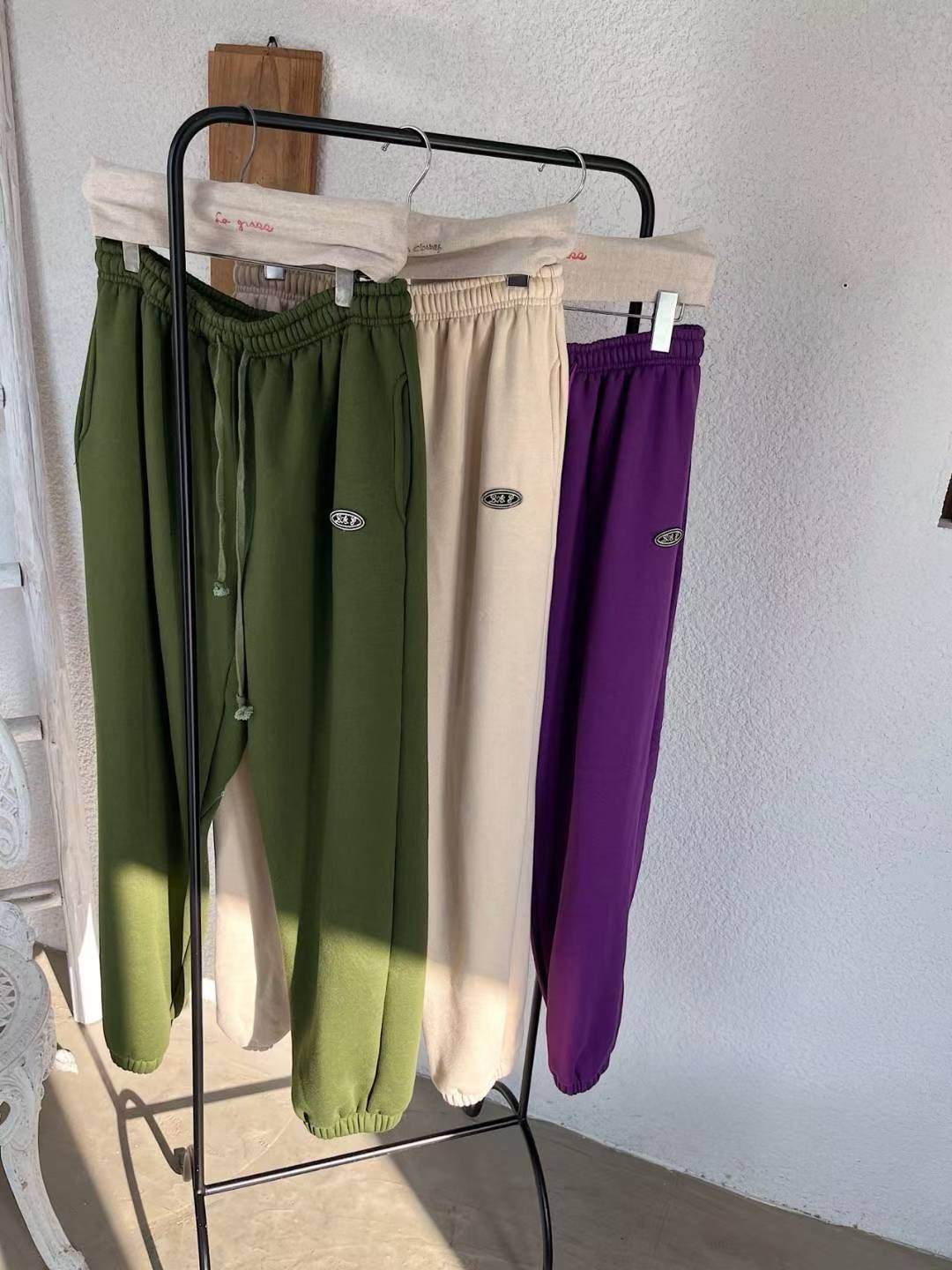 LAGRASS韓國直郵女裝新款職業26春夏熱賣真品時尚休閑褲抓絨LAGRASS休閑褲圖色2左二色