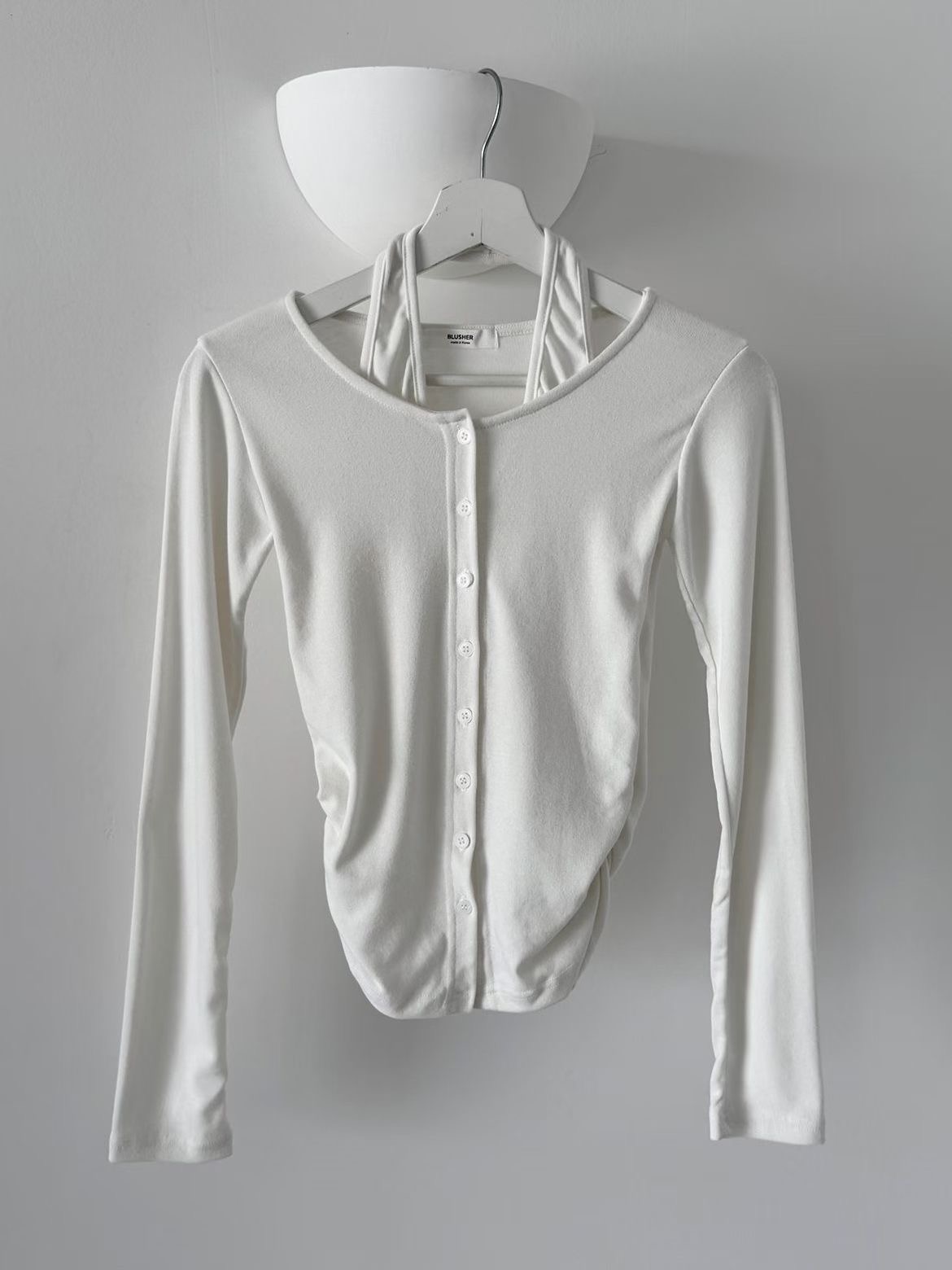 BLUSHER韓國直郵女士新款推薦熱賣休閑真品長袖T恤假兩件BLUSHER長袖T恤圖色2