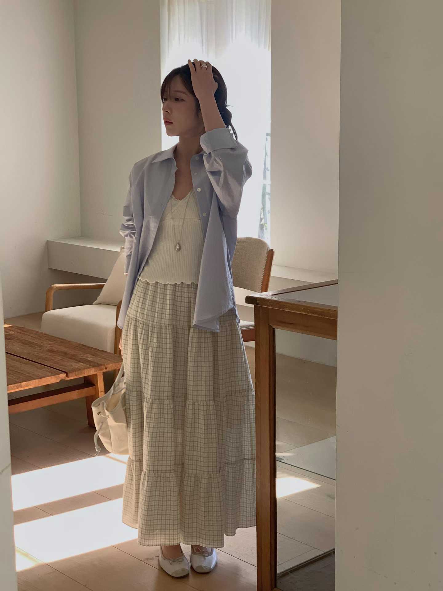 MIELLE-미엘르-OT韓國直郵女裝新品熱賣休閑職業長裙系帶MIELLE-미엘르-OT長裙圖色1