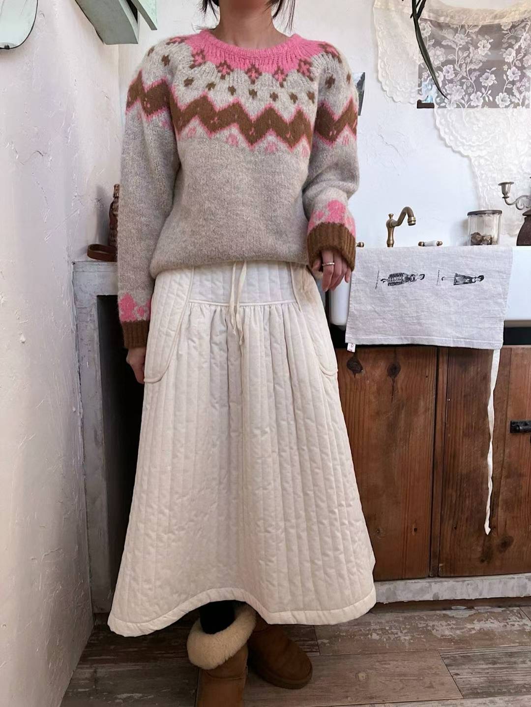 LAGRASS韓國直郵女士新款熱賣真品人氣休閑職業26春夏長裙LAGRASS長裙