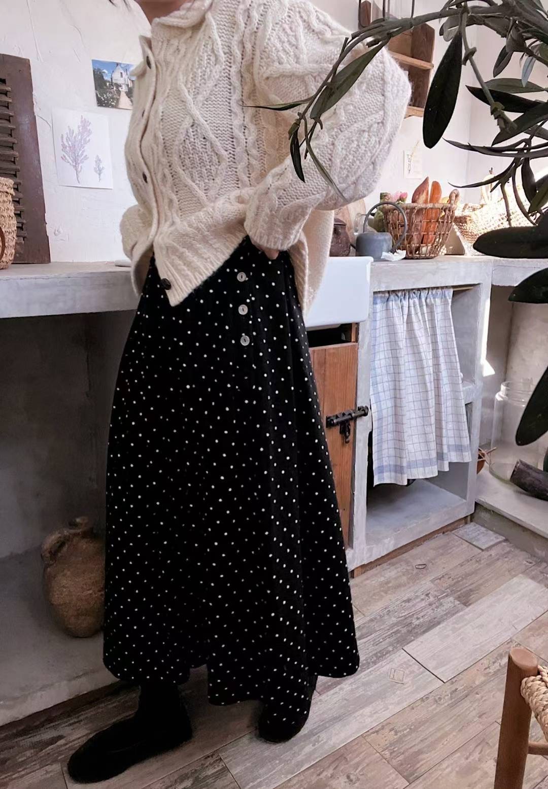 LAGRASS韓國直郵女裝新款真品時尚職業人氣推薦休閑長裙復古LAGRASS長裙圖色1