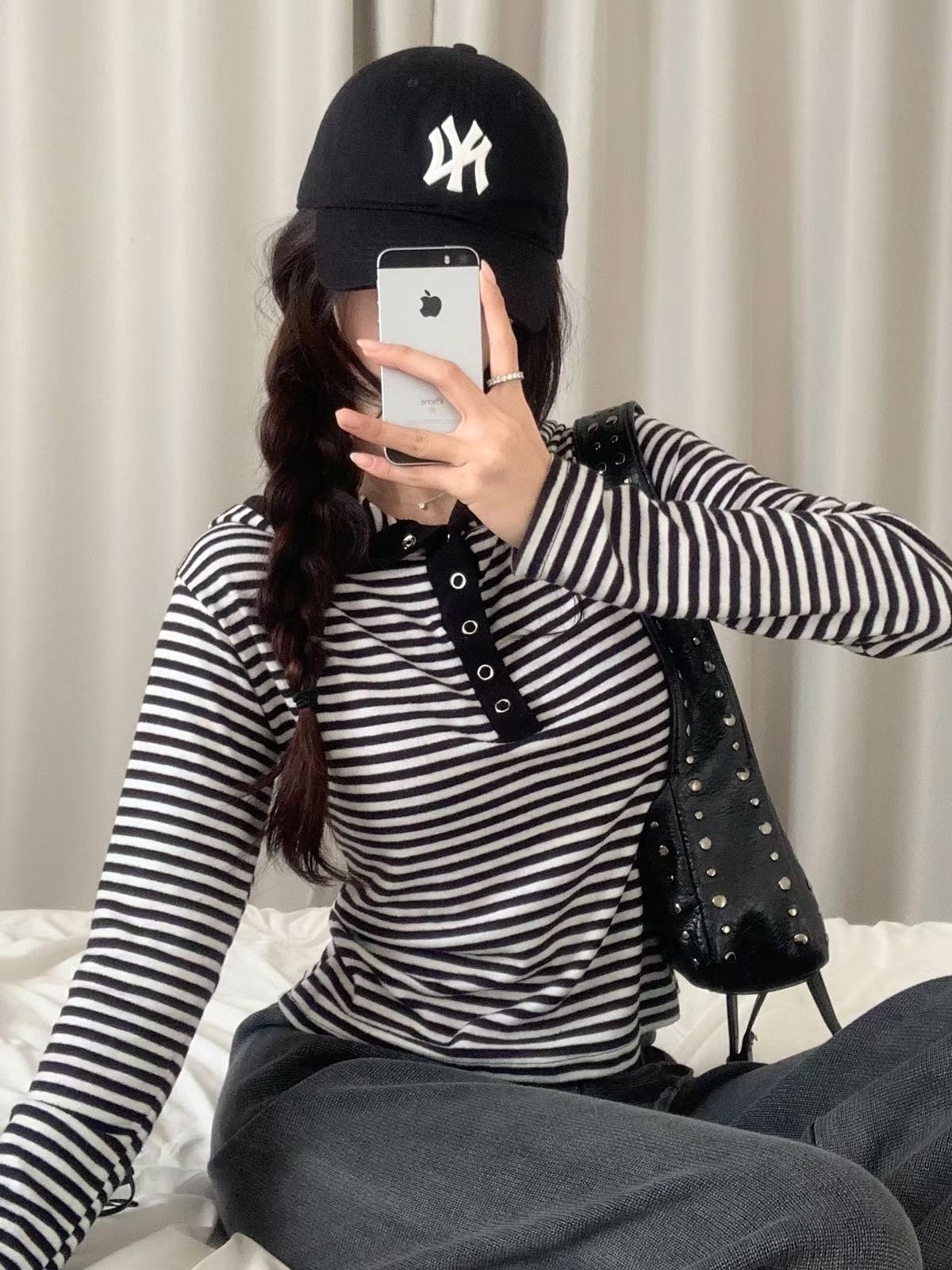 BLUSHER韓國代購女士新品職業熱賣推薦人氣時尚真品長袖T恤BLUSHER長袖T恤