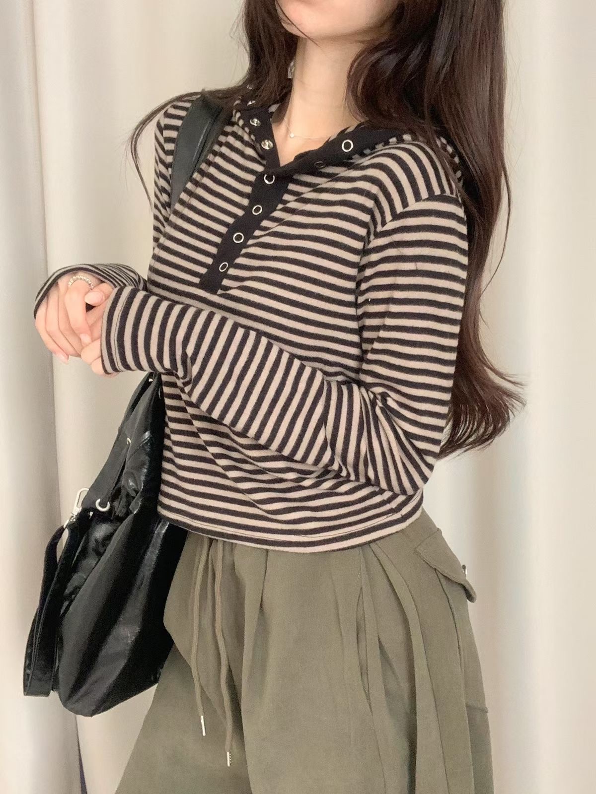 BLUSHER韓國代購女士新品職業熱賣推薦人氣時尚真品長袖T恤BLUSHER長袖T恤圖色2