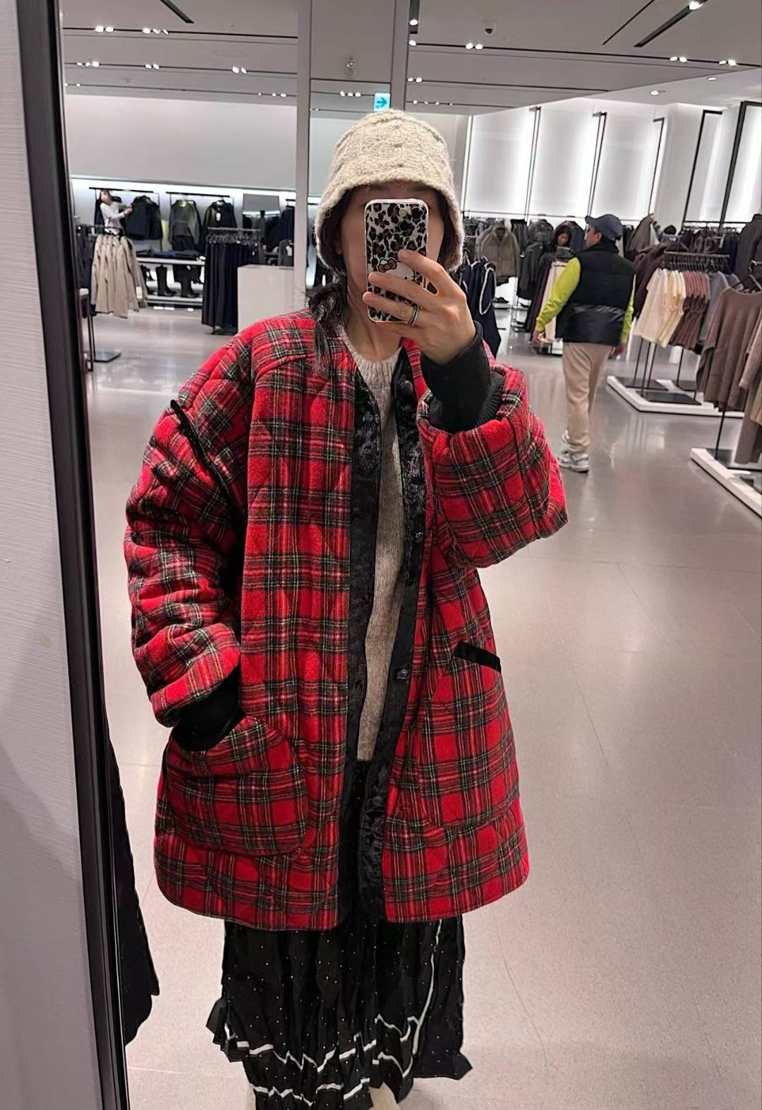 LAGRASS東大門直郵女士新款26春夏真品長款棉服含帽子填充LAGRASS長款棉服