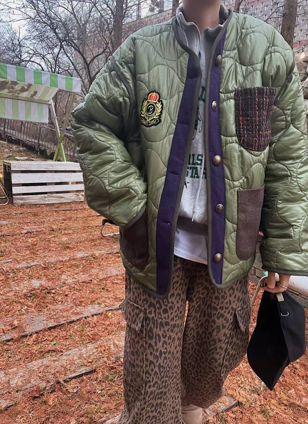 LAGRASS東大門代購女士新品熱賣職業26春夏時尚短款棉服填充LAGRASS短款棉服圖色1