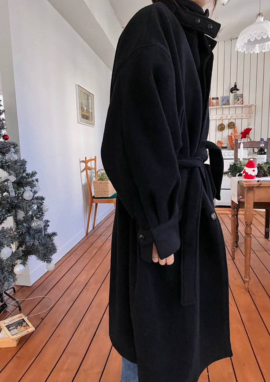 LAGRASS東大門直郵女士新款時尚26春夏推薦中長款大衣含腰帶LAGRASS中長款大衣