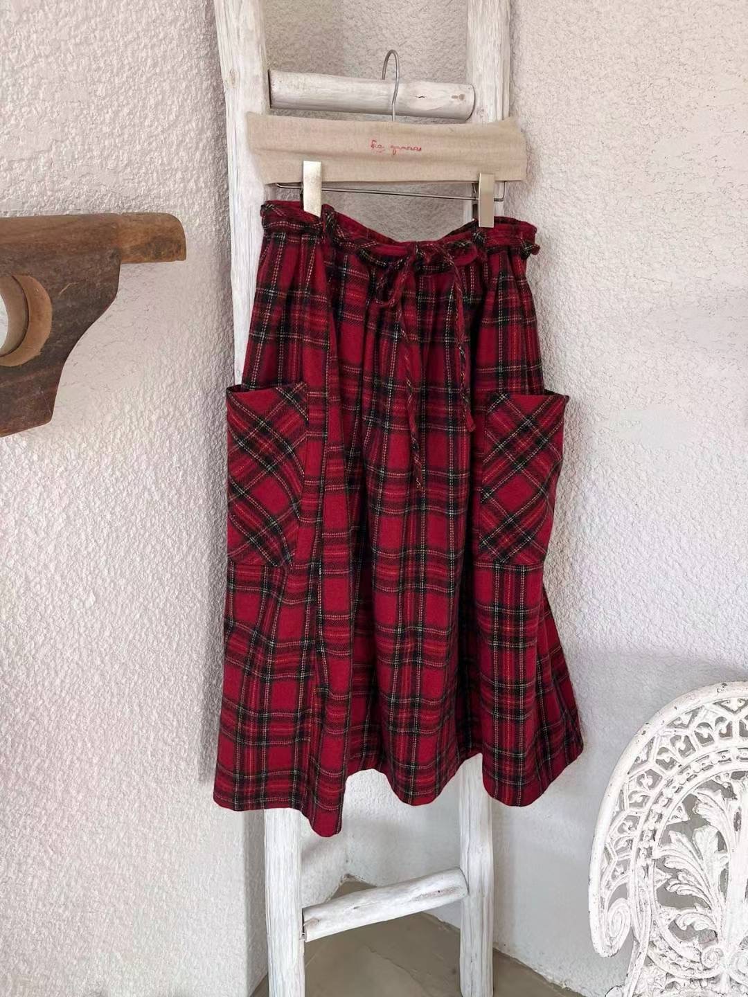 LAGRASS東大門代購女士新款人氣推薦真品熱賣休閑長裙格子LAGRASS長裙圖色1