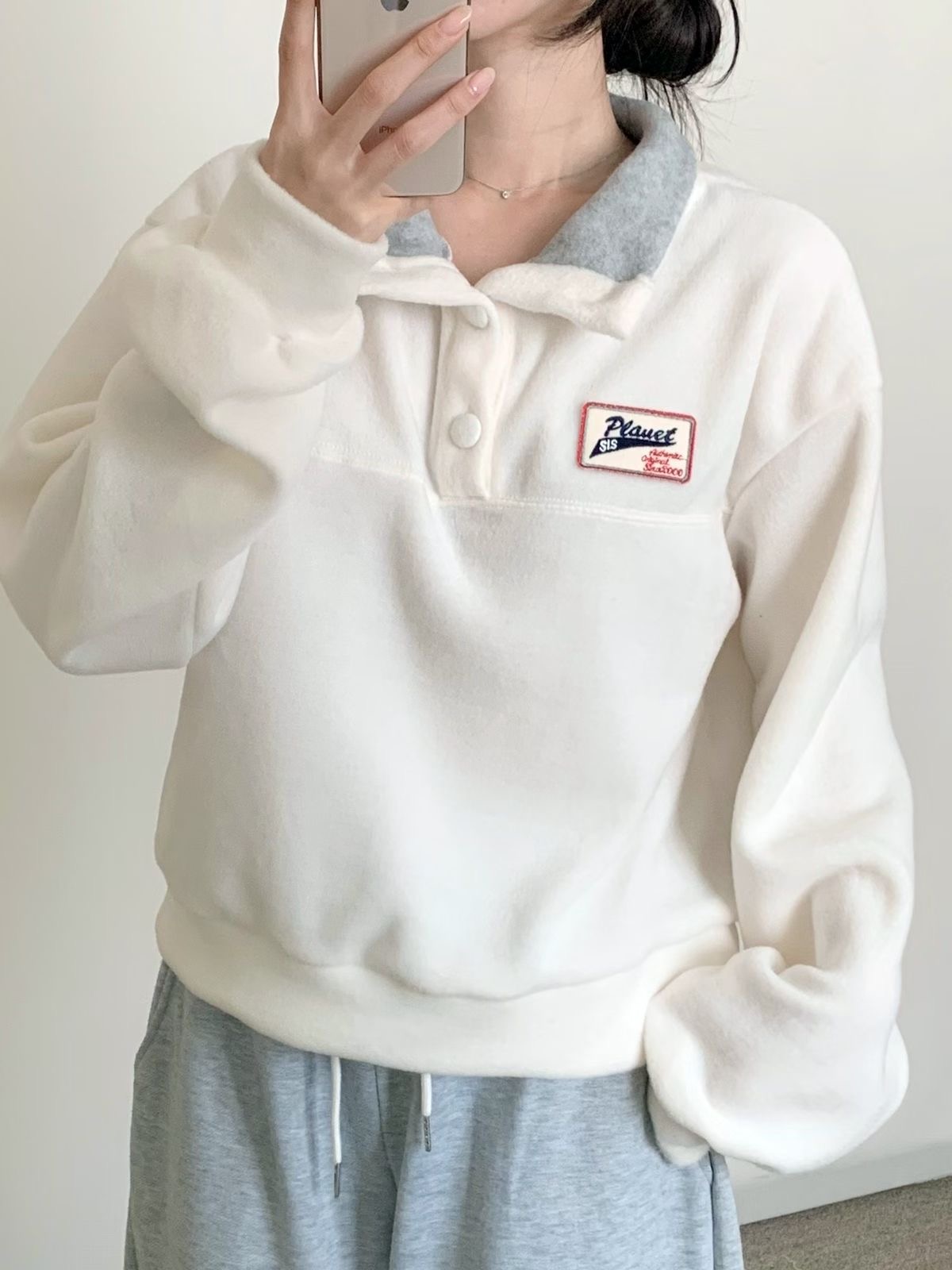 BLUSHER東大門代購女裝新款人氣推薦熱賣26春夏職業真品衛衣BLUSHER衛衣圖色1