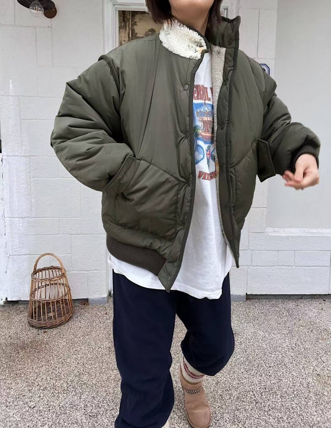 LAGRASS東大門代購女裝新款真品人氣26春夏熱賣夾克兩面可穿LAGRASS夾克圖色1