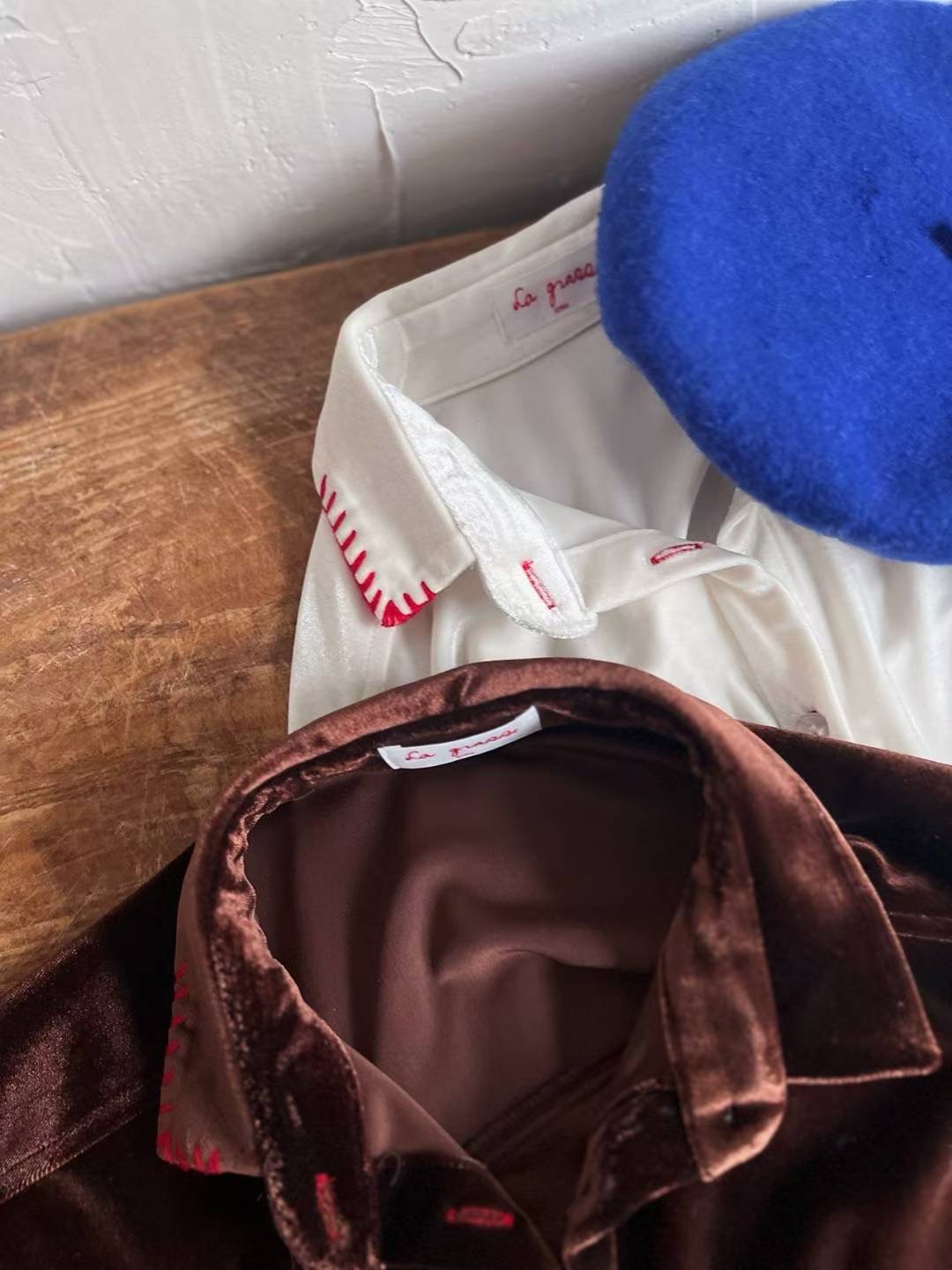 LAGRASS東大門實拍女裝新品休閑26春夏職業襯衫蕾絲衫絲絨LAGRASS襯衫/蕾絲衫