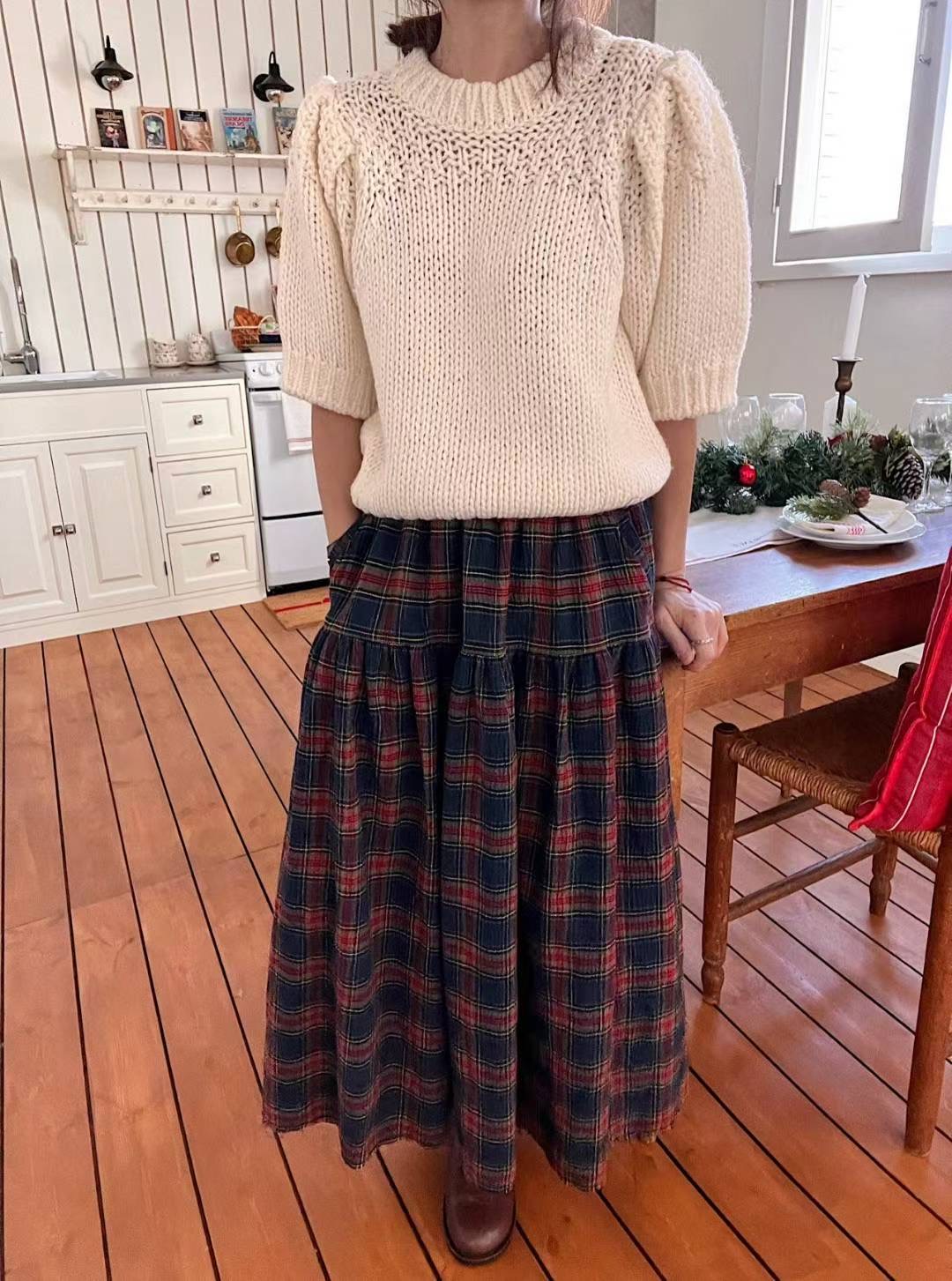 LAGRASS東大門直郵女士新品職業時尚真品熱賣人氣長裙格子LAGRASS長裙圖色1