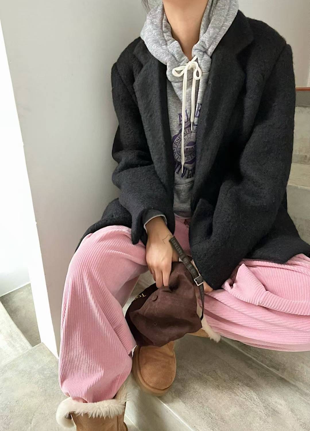 LAGRASS韓國直郵女裝新款熱賣真品26春夏中長款大衣不含圍巾LAGRASS中長款大衣