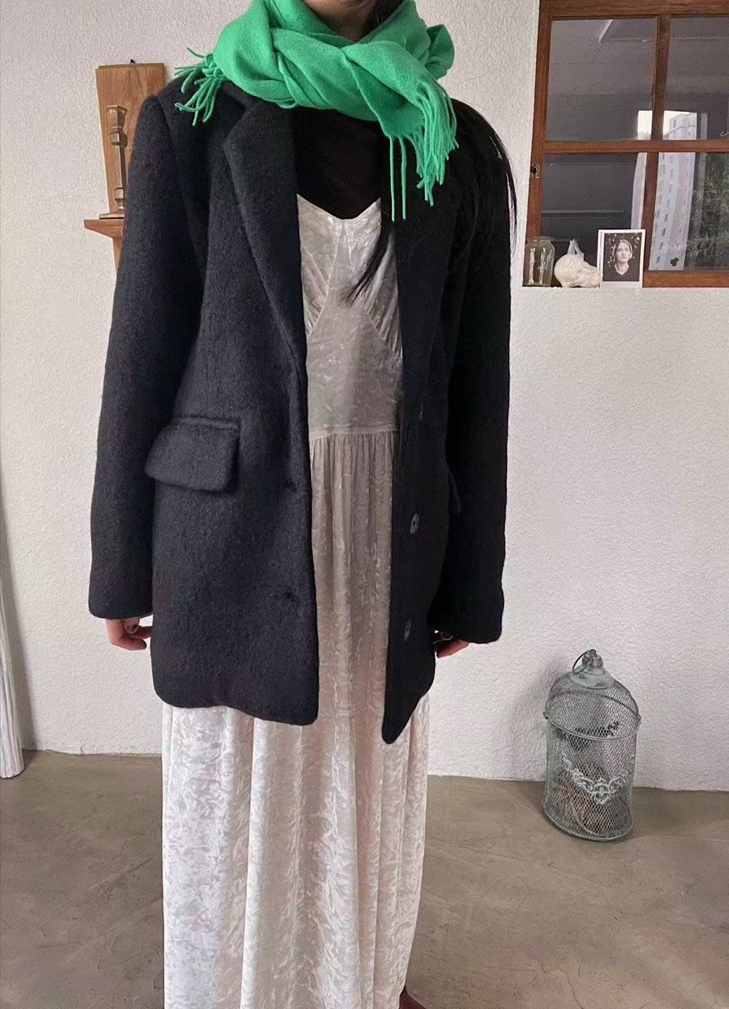 LAGRASS韓國直郵女裝新款熱賣真品26春夏中長款大衣不含圍巾LAGRASS中長款大衣圖色1