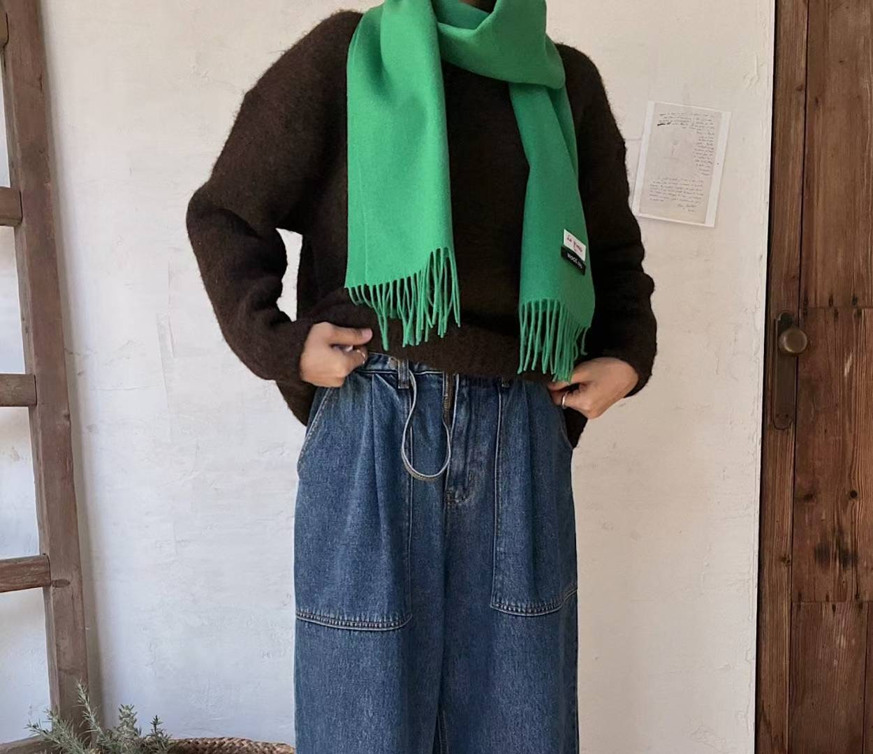 LAGRASS東大門直郵女士新款職業熱賣時尚圍巾披肩羊毛圍巾LAGRASS圍巾/披肩圖色2